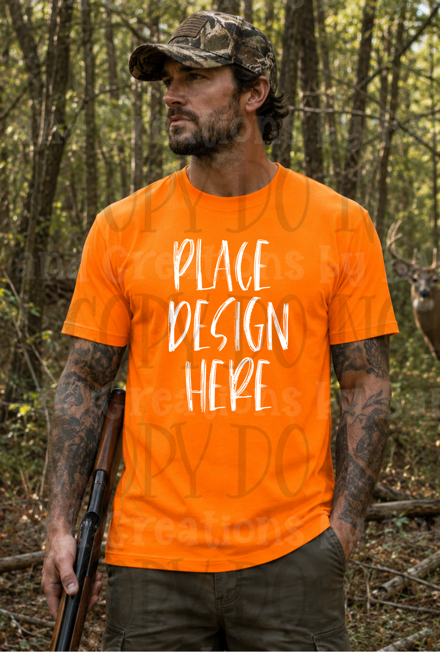Variety of Father's Day Scene Apparel Mock Ups (Gildan Brand Only)