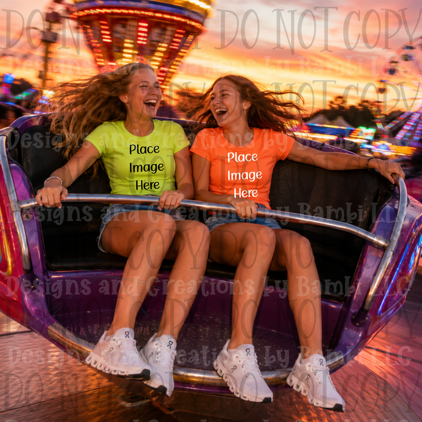 State Fair and Amusement Park Themed Apparel Mock Ups (Variety of Brands)