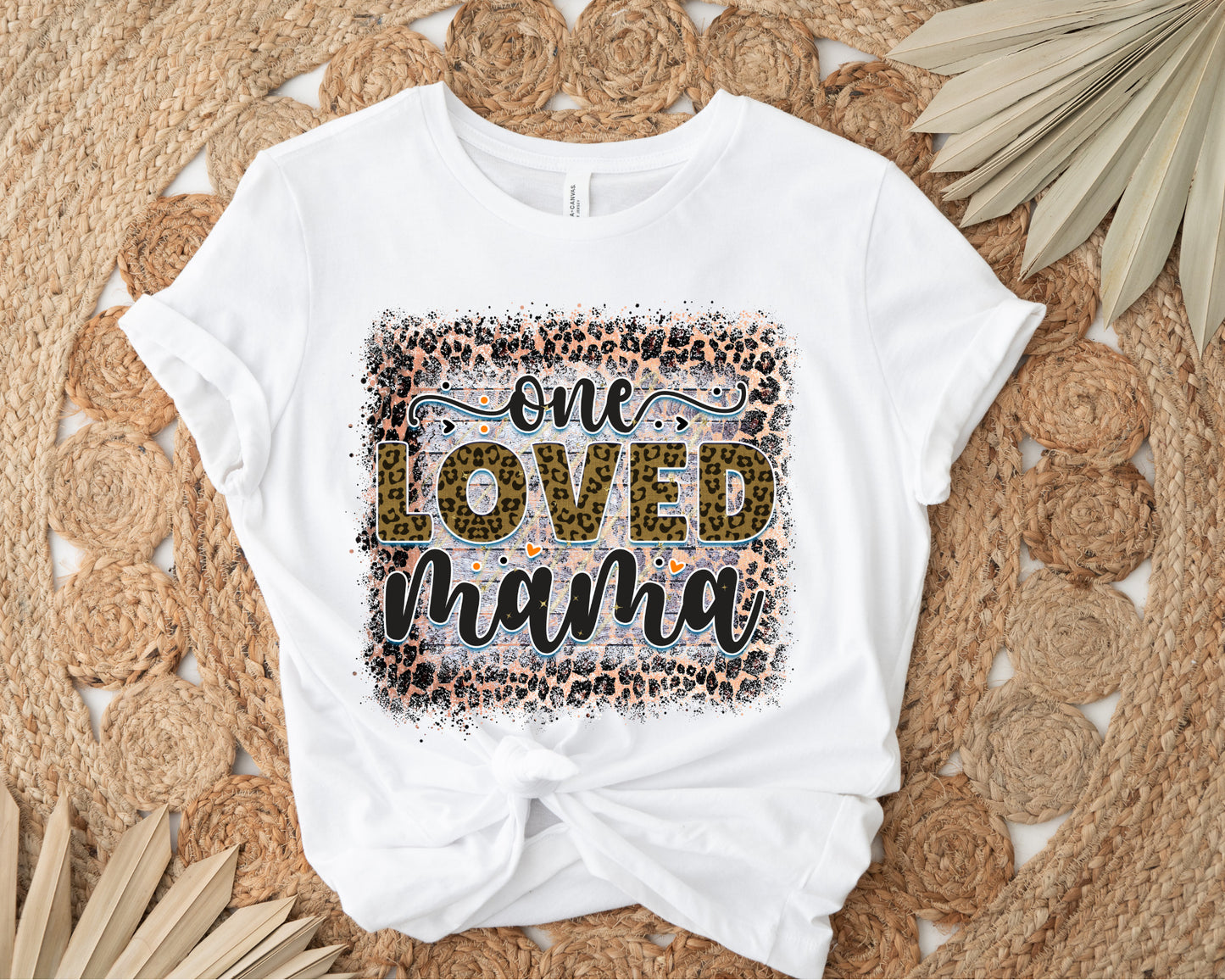 One Loved Mama with Leopard Completed Tee- Adult