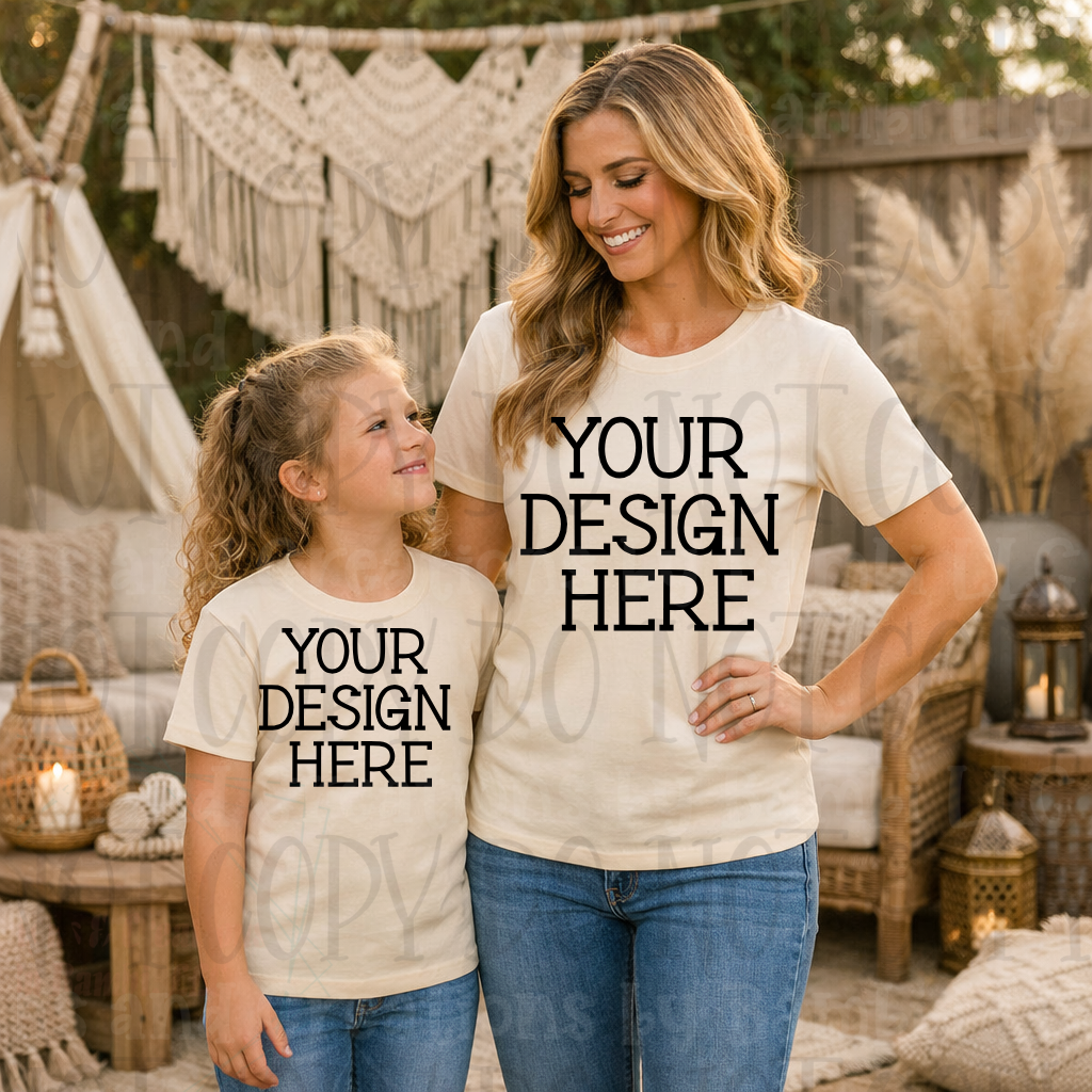 Mommy and Me Boutique Themed Apparel Mock Ups