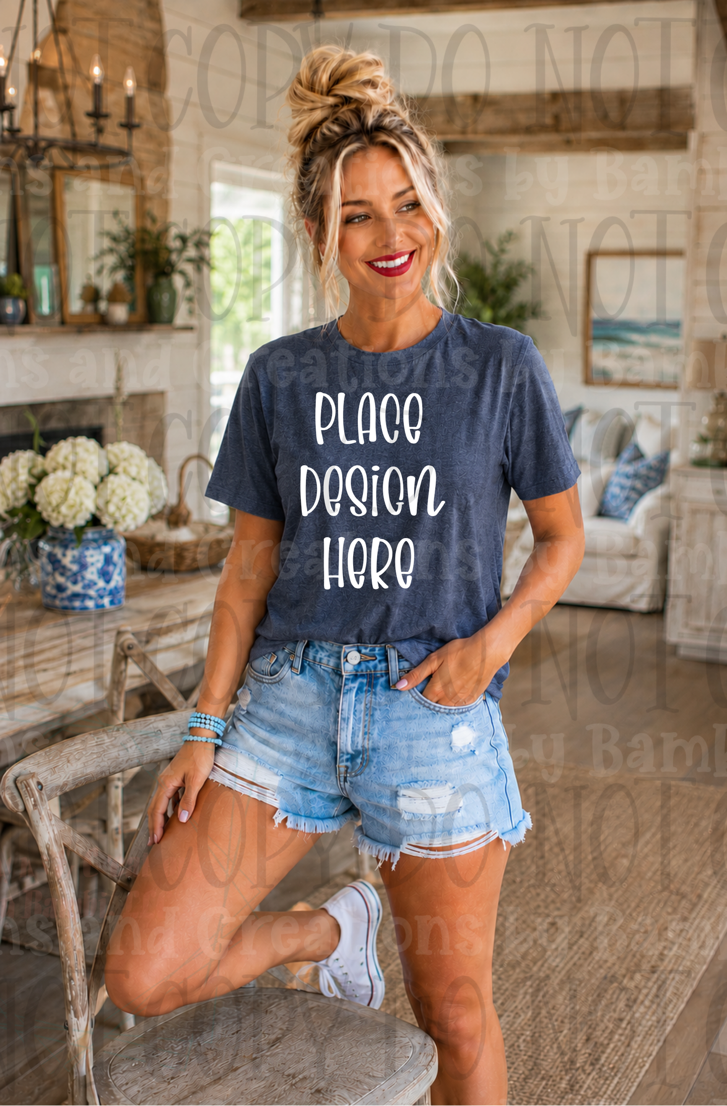 Variety of Boho Style Apparel Mock Ups (Bella Canvas and Gildan Brands)