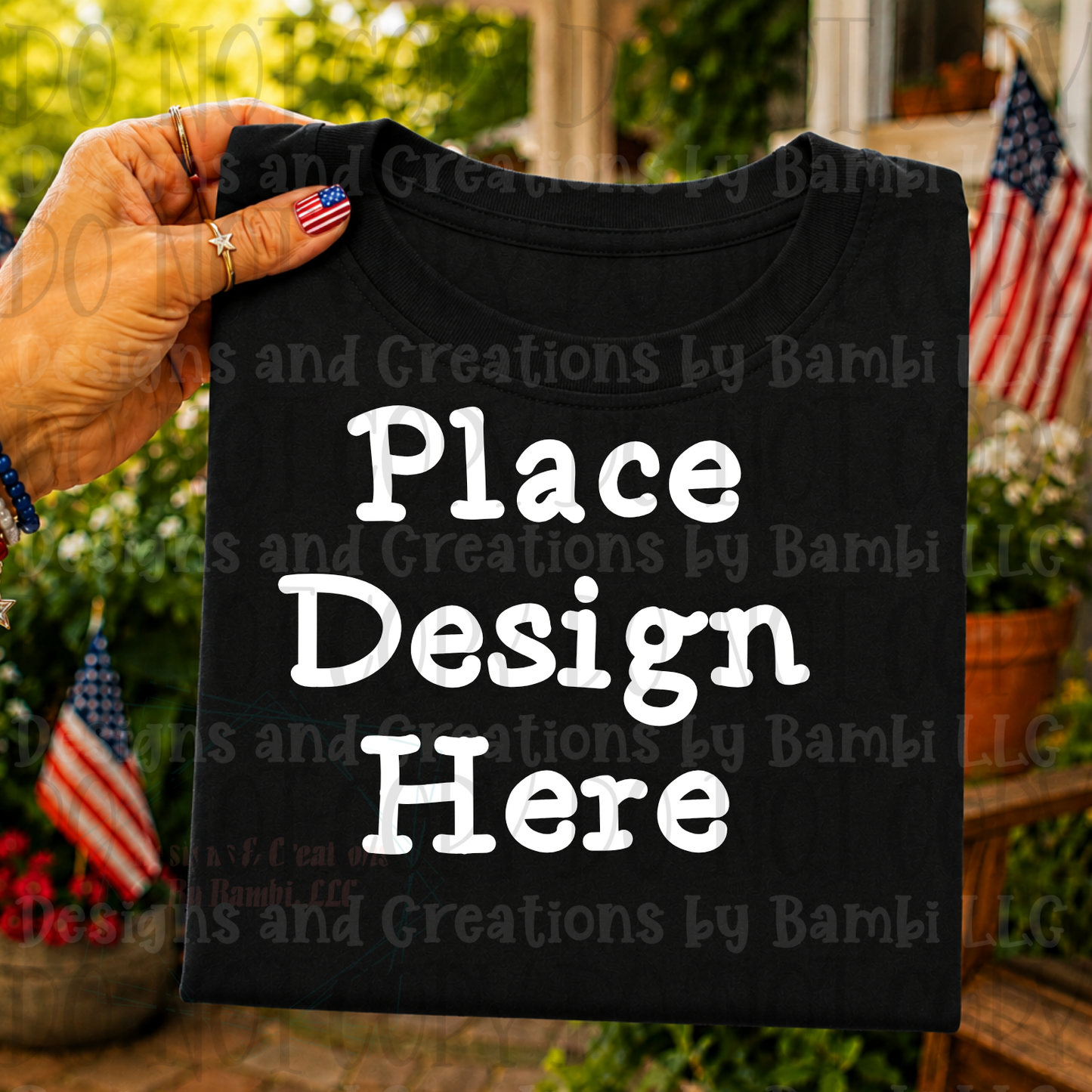 Variety of Patriotic Scenes and Theme Apparel Mock Ups (Various Brands)