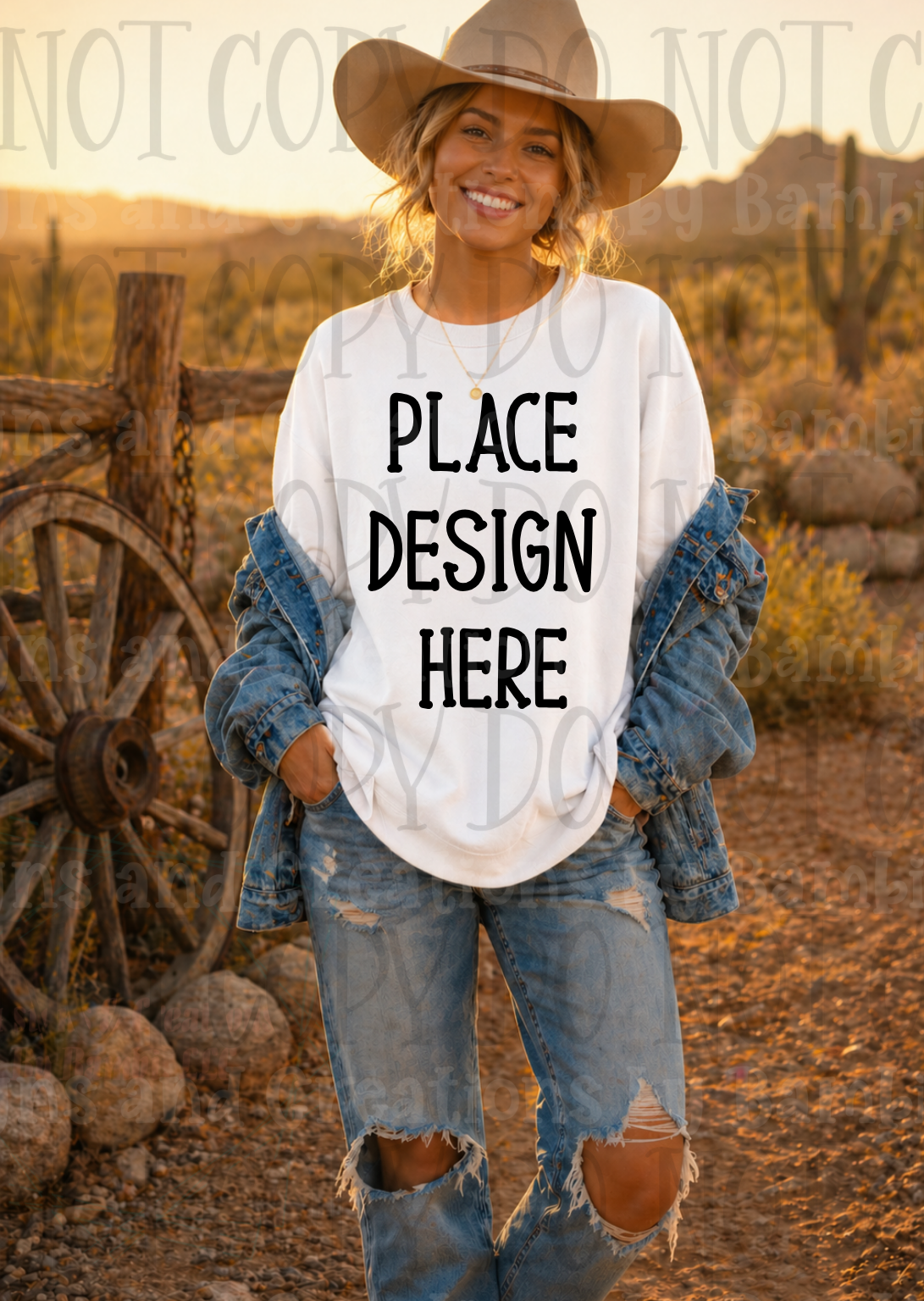 Desert Scene Apparel Mock Ups (Gildan Brand)