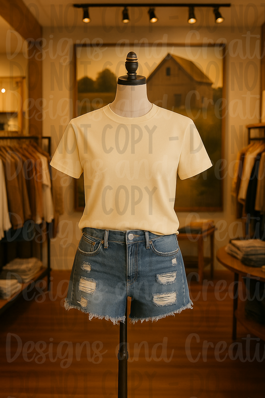 Rustic Themed Apparel Digital Mock Up Bundle