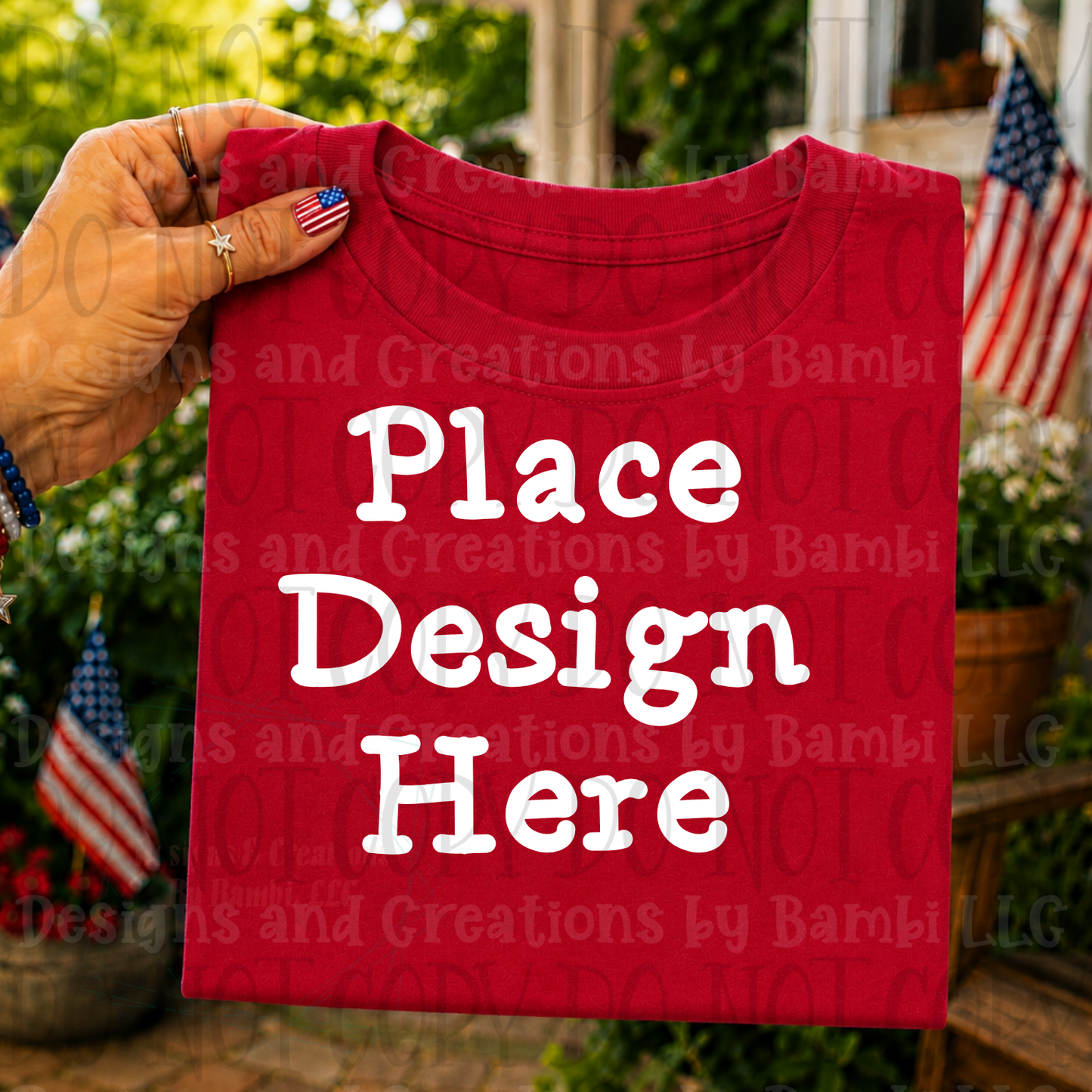 Variety of Patriotic Scenes and Theme Apparel Mock Ups (Various Brands)