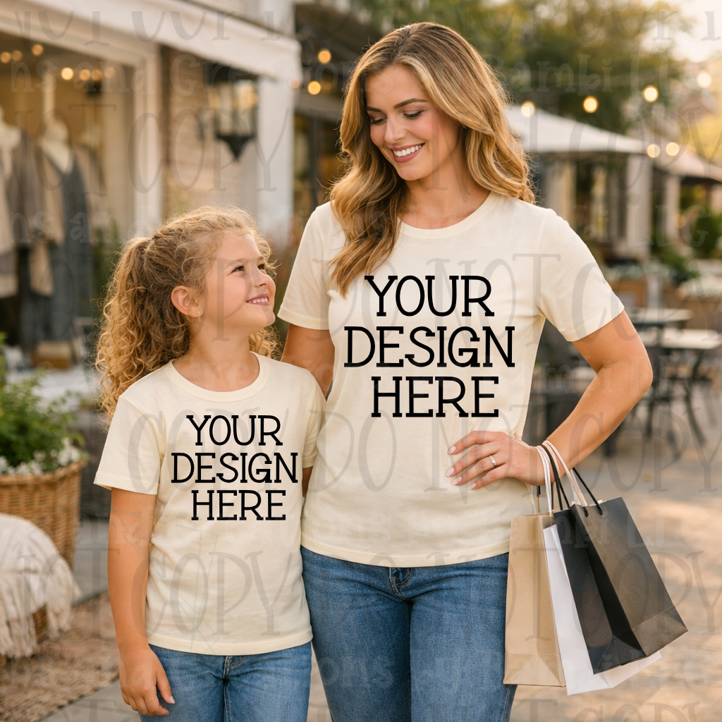 Mommy and Me Boutique Themed Apparel Mock Ups