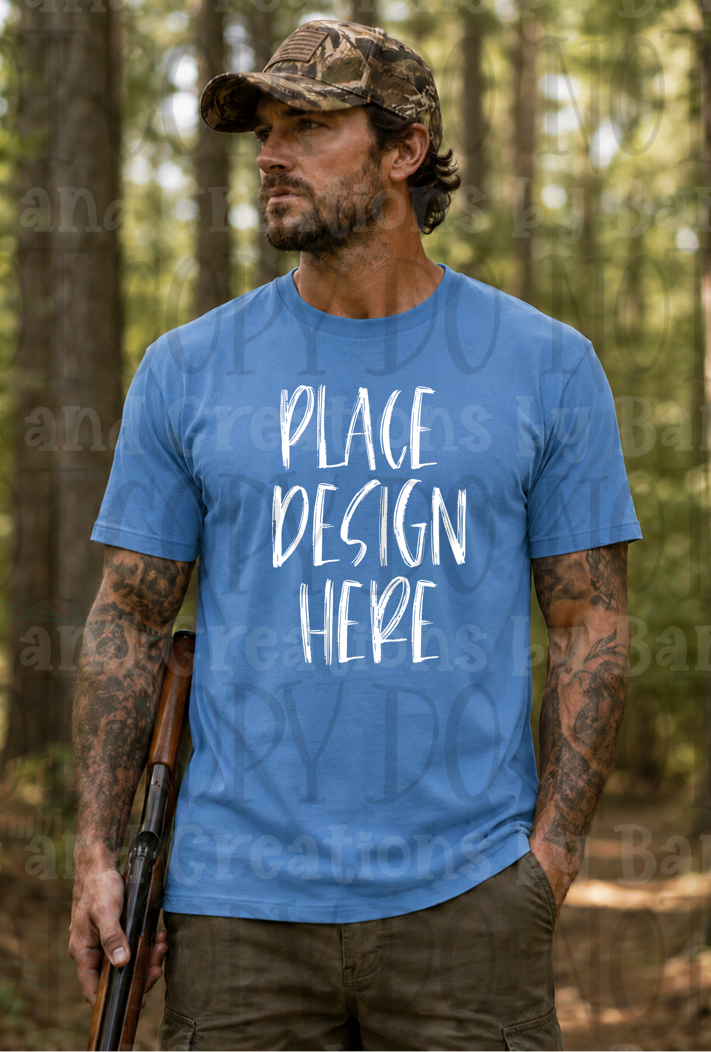 Variety of Father's Day Scene Apparel Mock Ups (Gildan Brand Only)