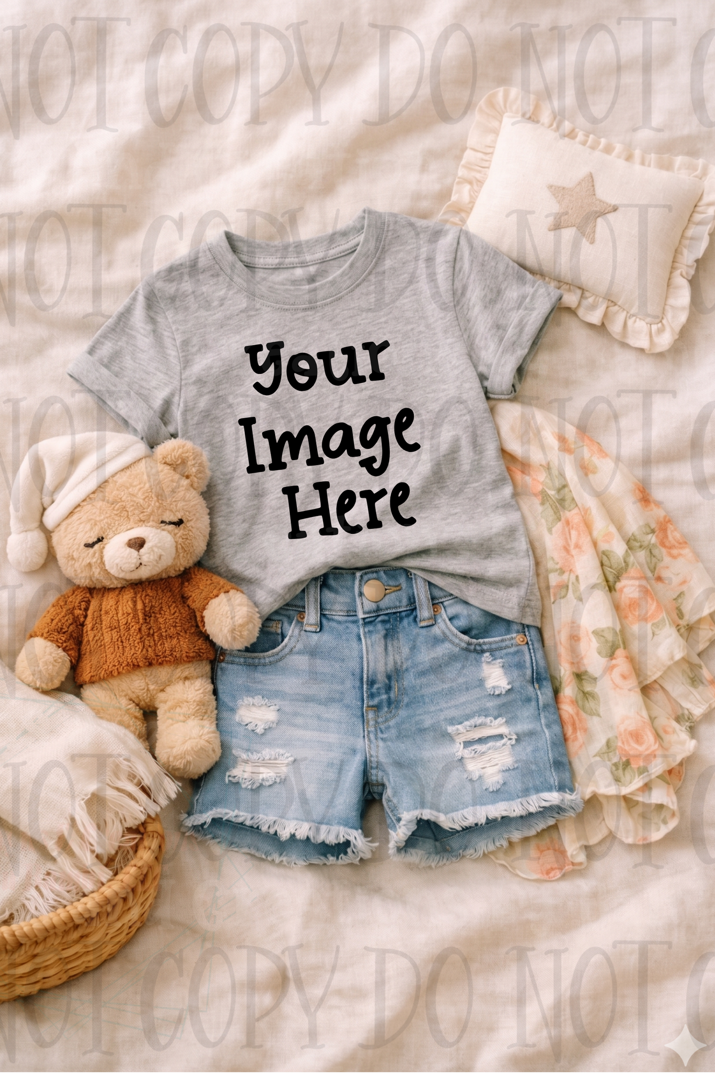Little Girl Boutique Style Apparel Mock Ups (Gildan Brand)