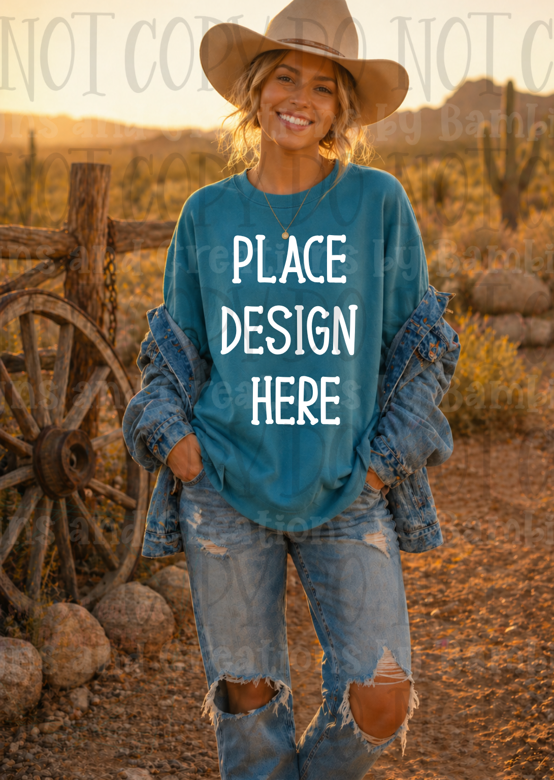Desert Scene Apparel Mock Ups (Gildan Brand)
