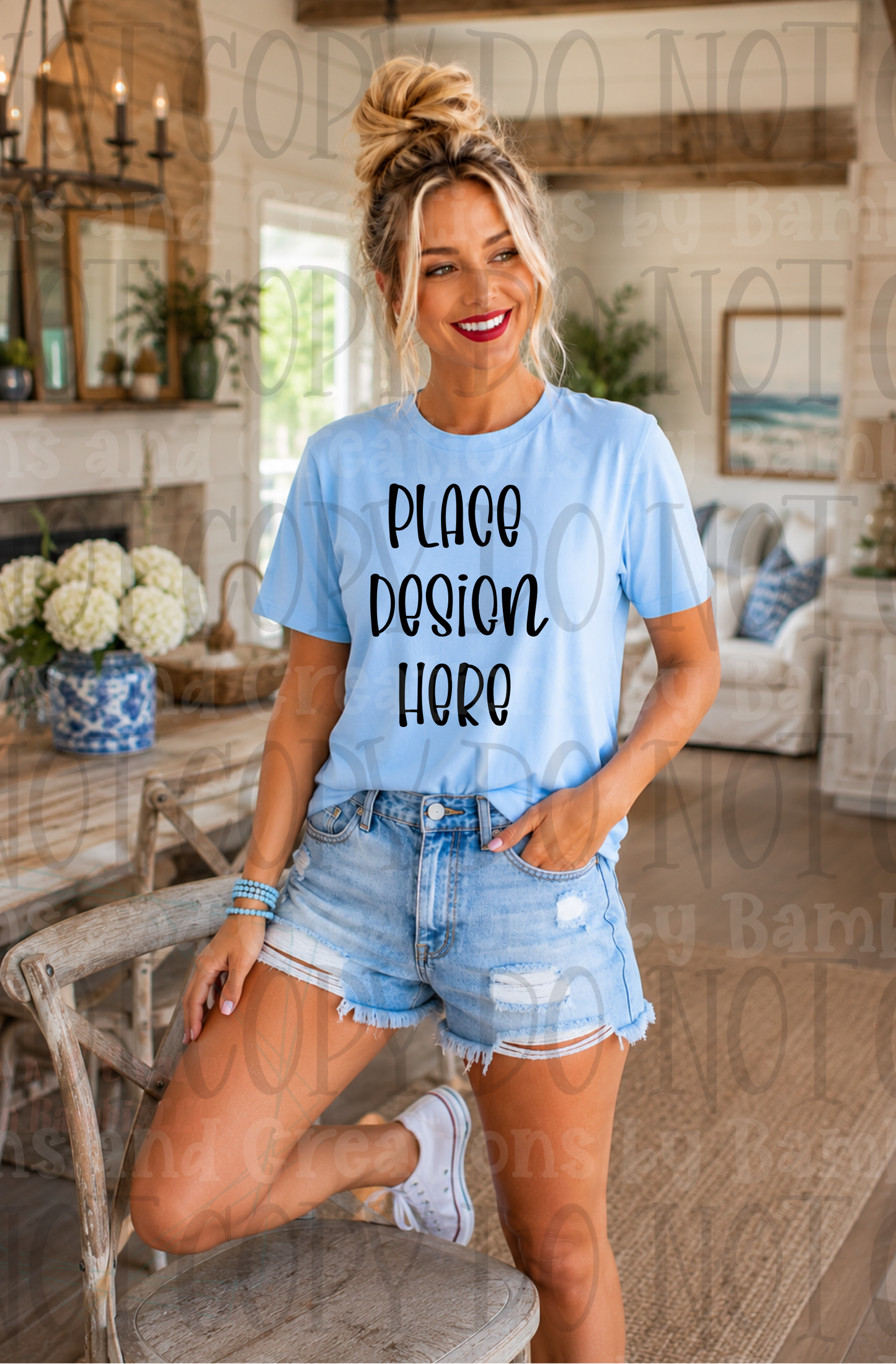 Variety of Boho Style Apparel Mock Ups (Bella Canvas and Gildan Brands)