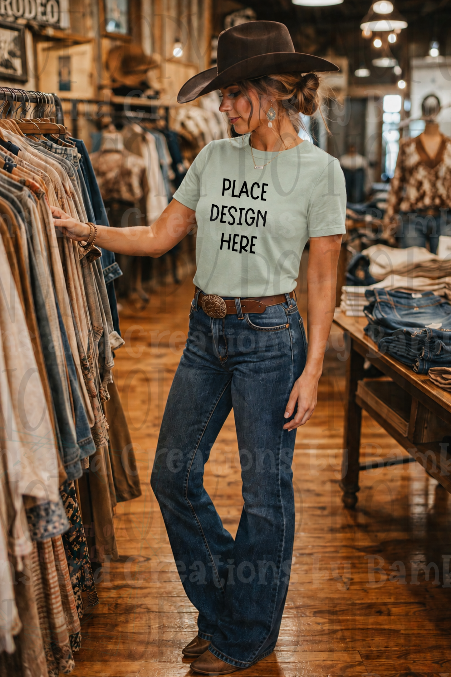 Western Mama Themed Apparel Mock Ups (Bella Canvas, Comfort Colors, and Gildan Brands)