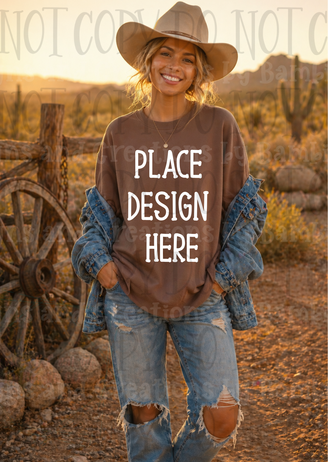 Desert Scene Apparel Mock Ups (Gildan Brand)