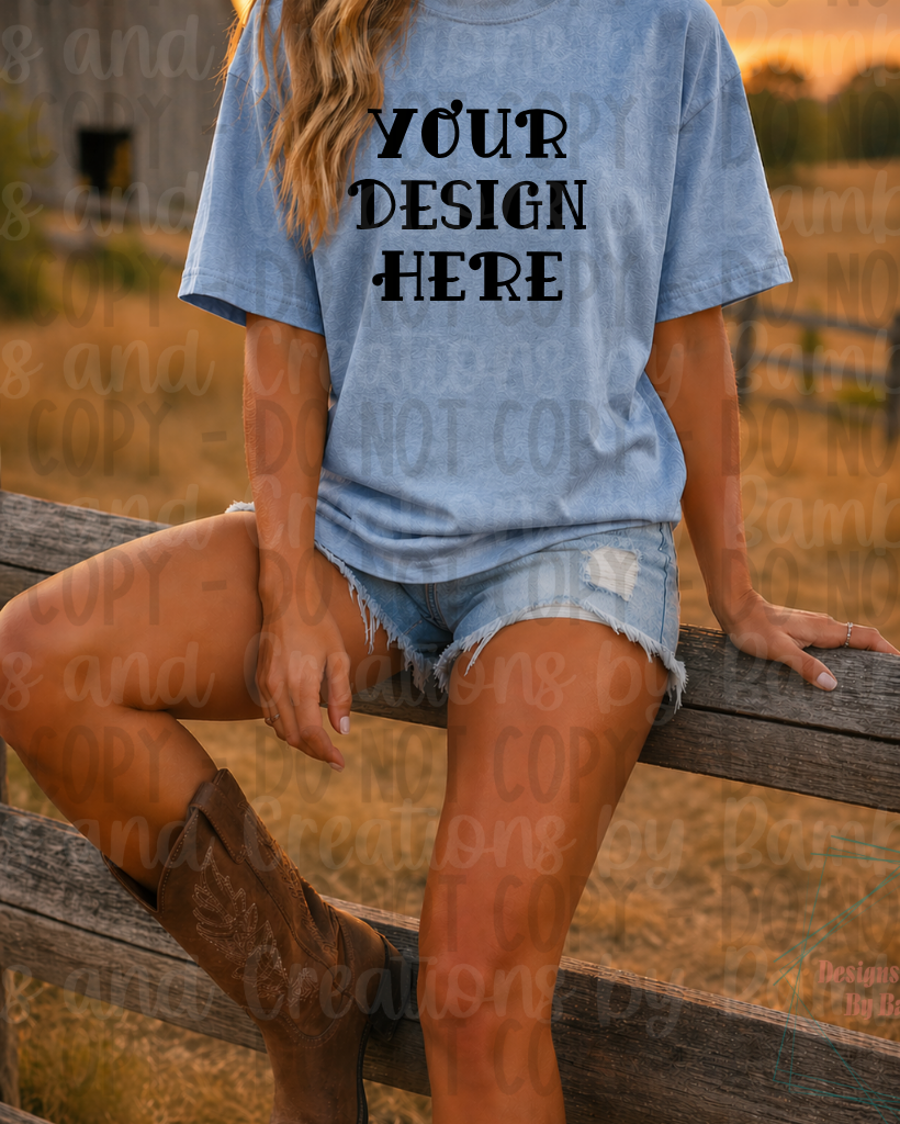 Western Themed Gildan Apparel Mock Ups