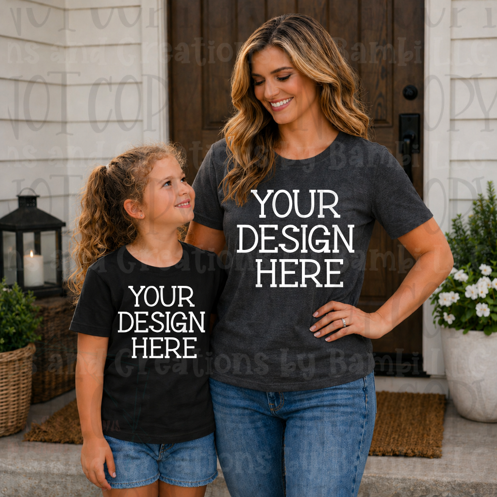 Mommy and Me Boutique Themed Apparel Mock Ups