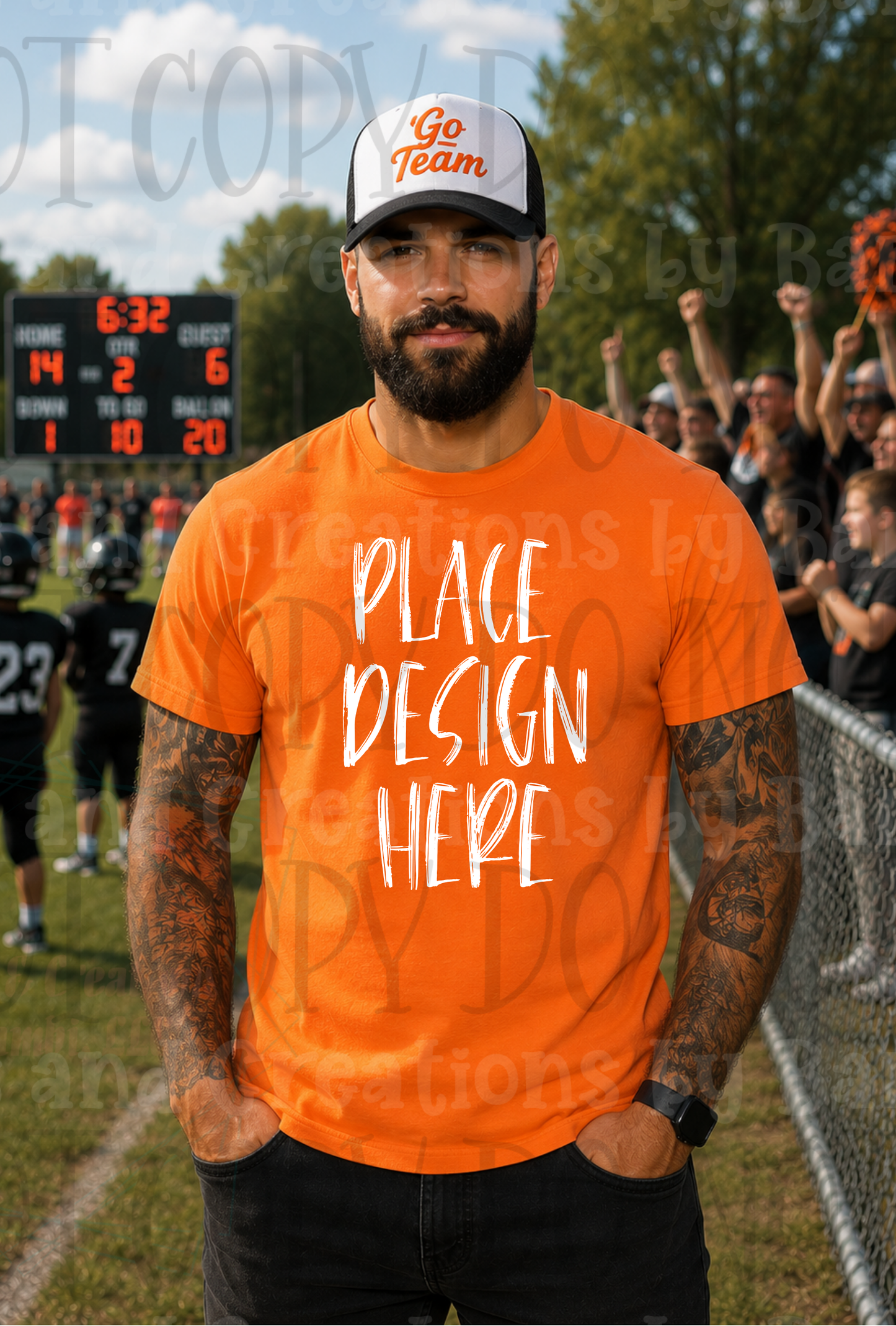 Variety of Father's Day Scene Apparel Mock Ups (Gildan Brand Only)