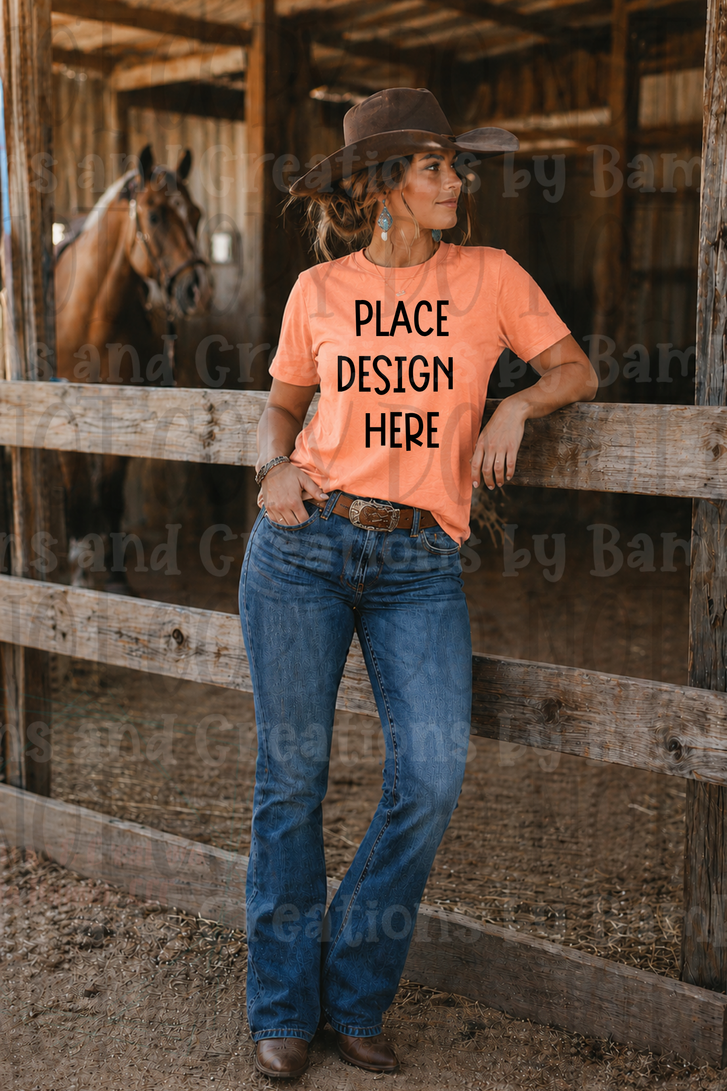 Western Mama Themed Apparel Mock Ups (Bella Canvas, Comfort Colors, and Gildan Brands)