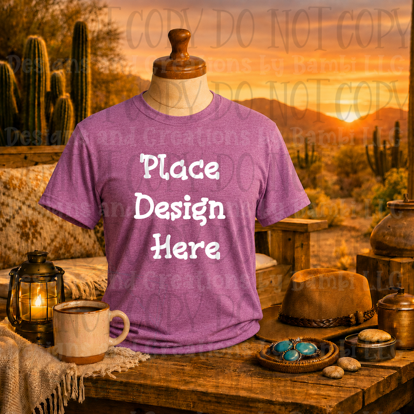 Variety of Western Style Themes and Scene Apparel Mock Ups (Various Brands)