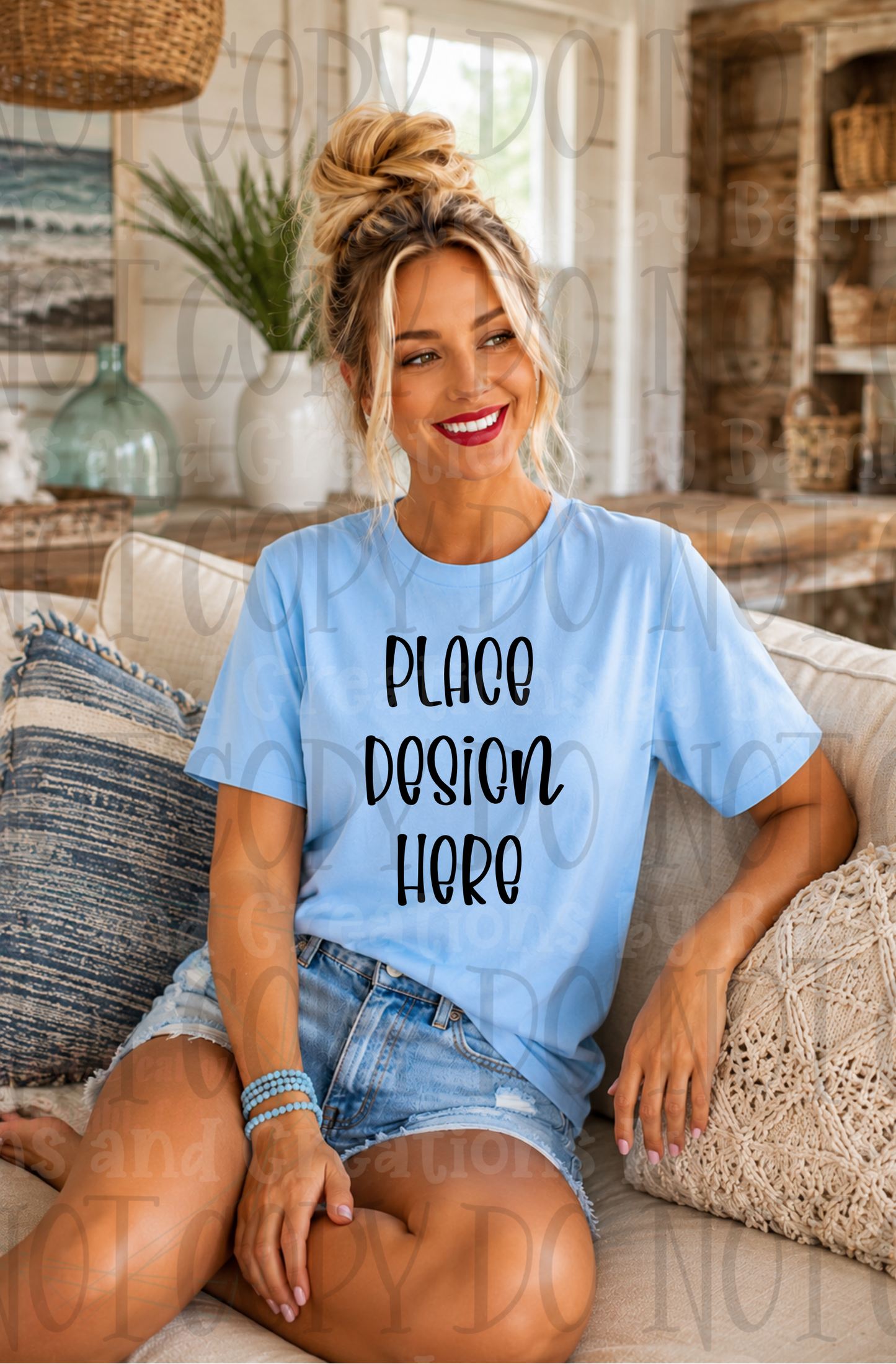 Variety of Boho Style Apparel Mock Ups (Bella Canvas and Gildan Brands)
