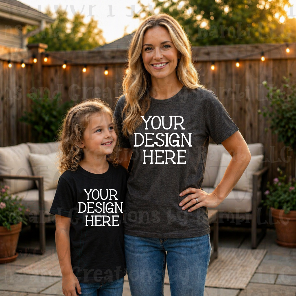 Mommy and Me Boutique Themed Apparel Mock Ups