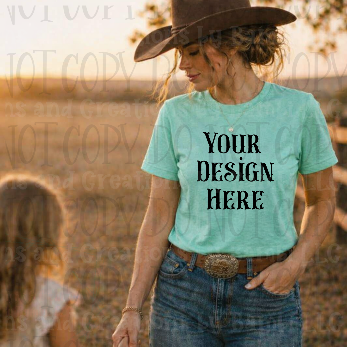 Western Mama in Fields Apparel Mock Ups (Bella Canvas, Comfort Colors, and Gildan Brands)