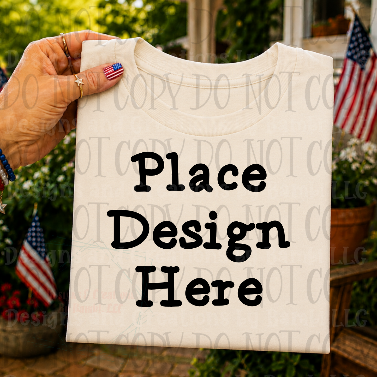 Variety of Patriotic Scenes and Theme Apparel Mock Ups (Various Brands)