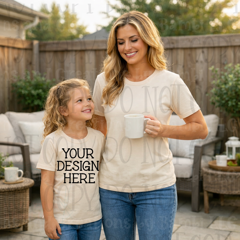 Mommy and Me Boutique Themed Apparel Mock Ups