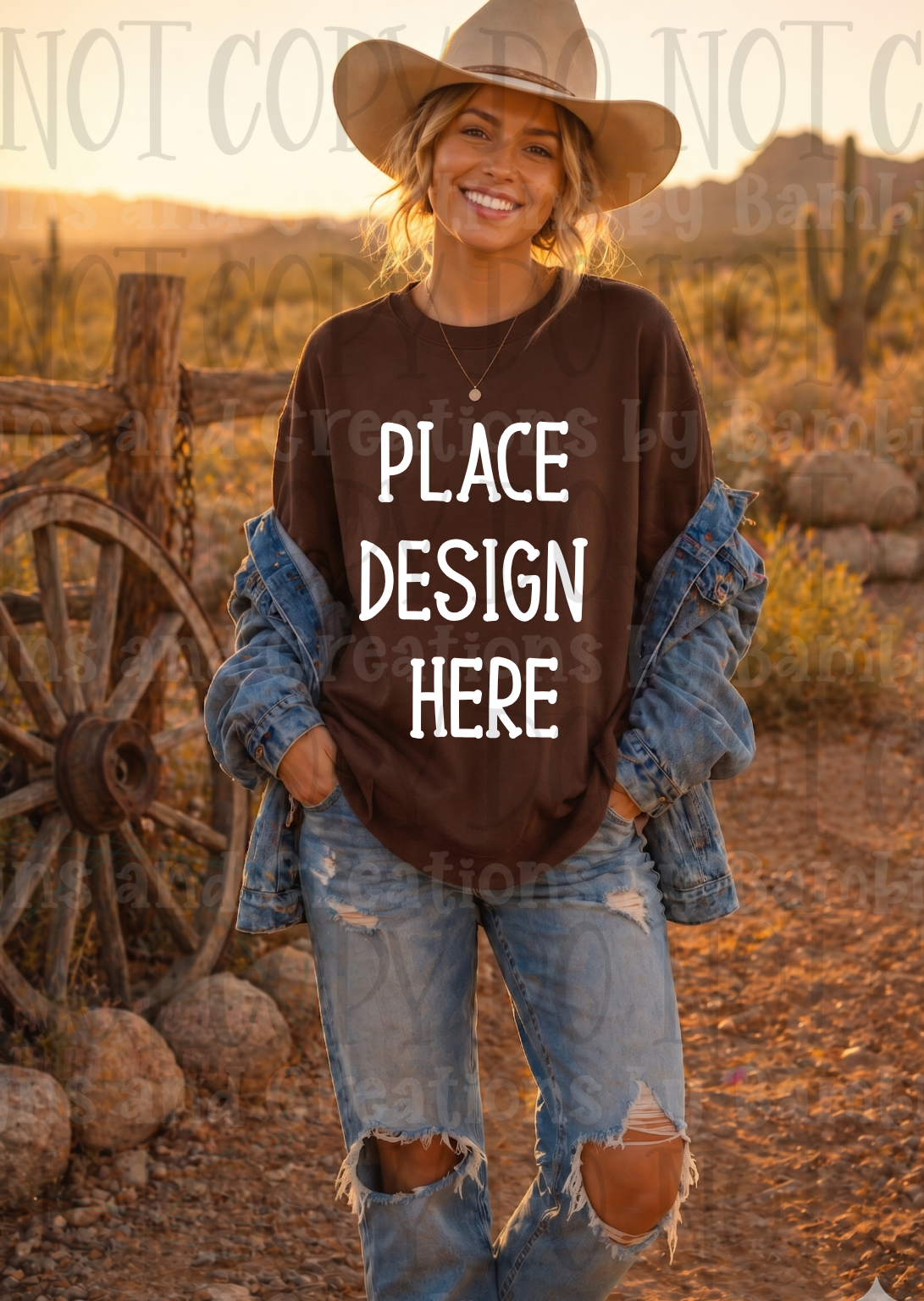 Desert Scene Apparel Mock Ups (Gildan Brand)