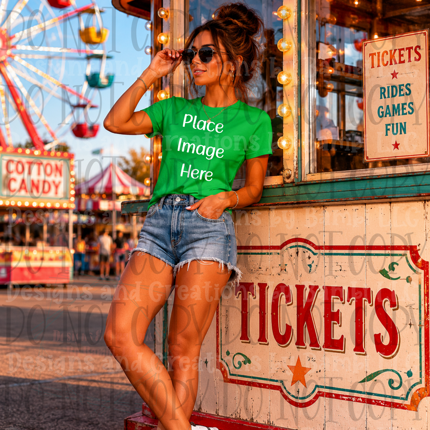 State Fair and Amusement Park Themed Apparel Mock Ups (Variety of Brands)