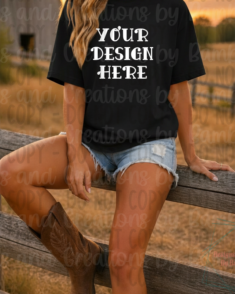 Western Themed Gildan Apparel Mock Ups