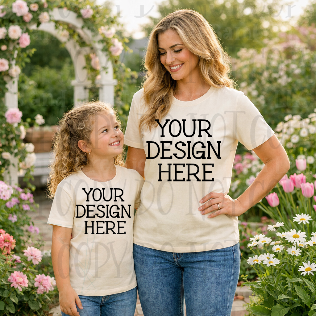 Mommy and Me Boutique Themed Apparel Mock Ups