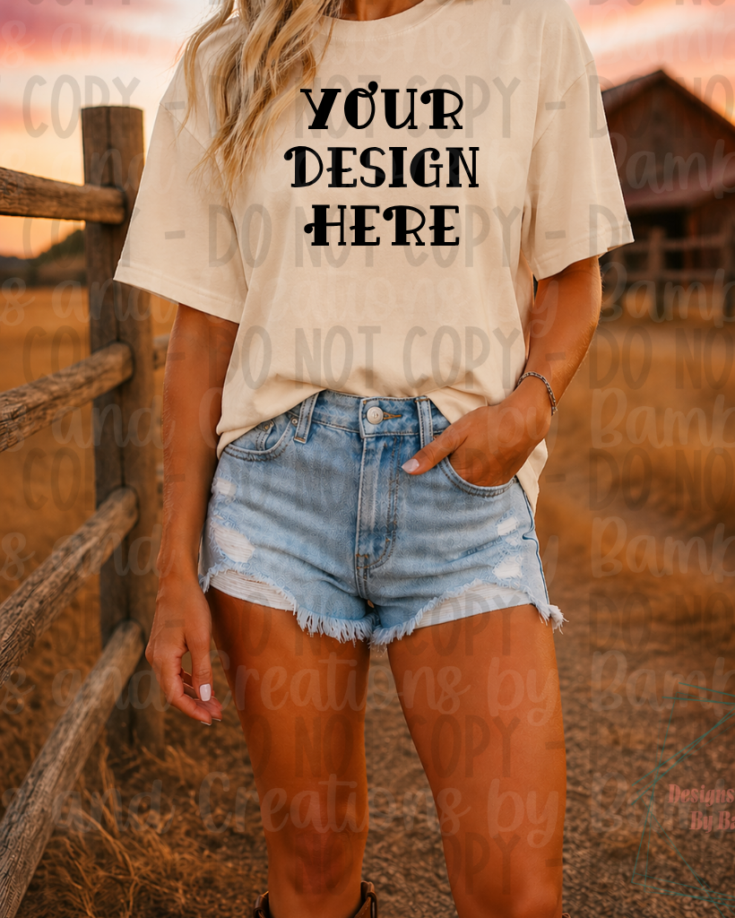 Western Themed Gildan Apparel Mock Ups