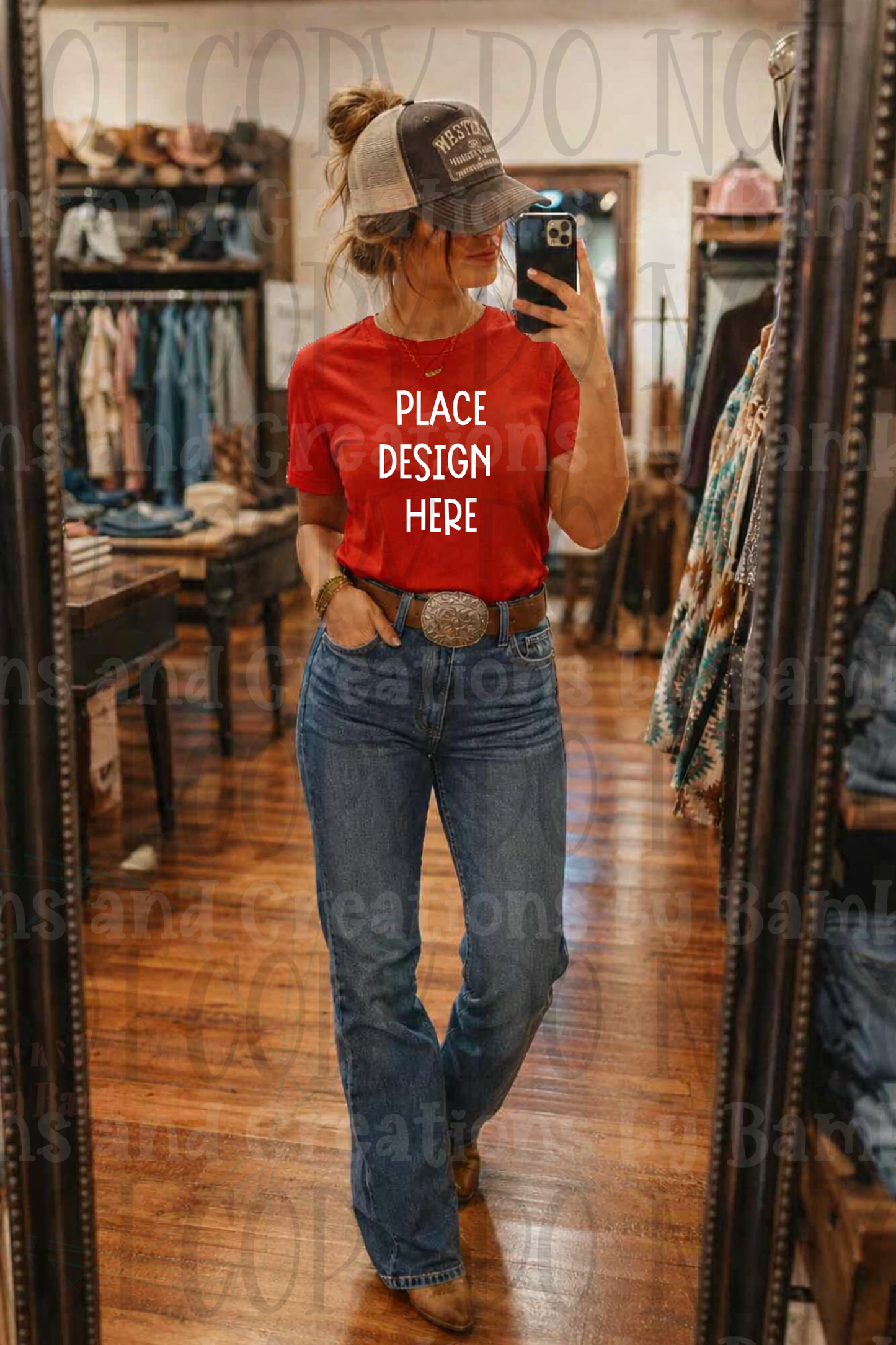 Western Mama Themed Apparel Mock Ups (Bella Canvas, Comfort Colors, and Gildan Brands)