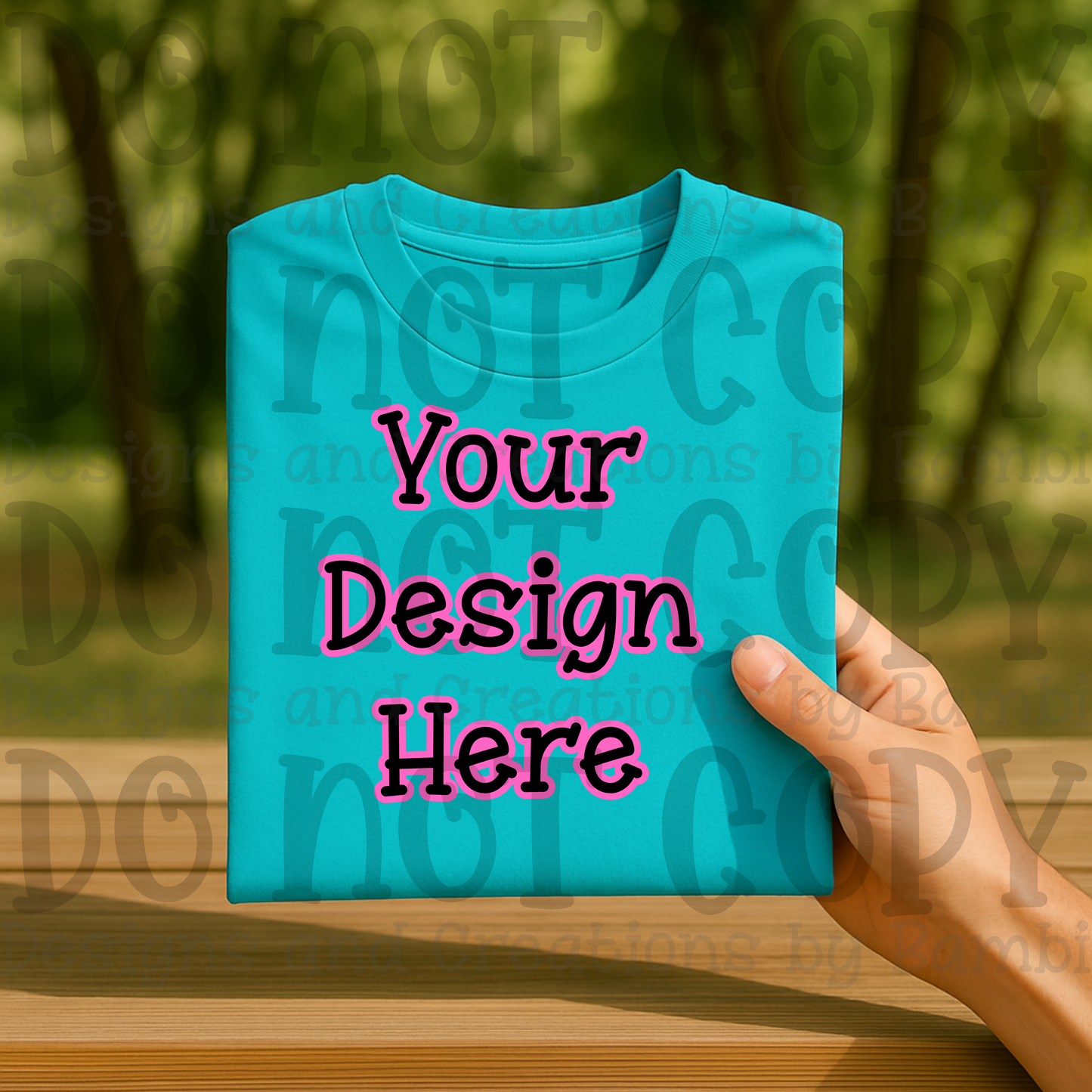 Lifestyle Holding Folded Tshirt Apparel Mock Ups