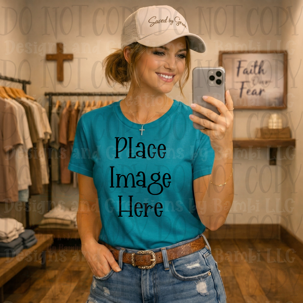 Faith Based Western Style Apparel Mock Ups (Gildan Brand)