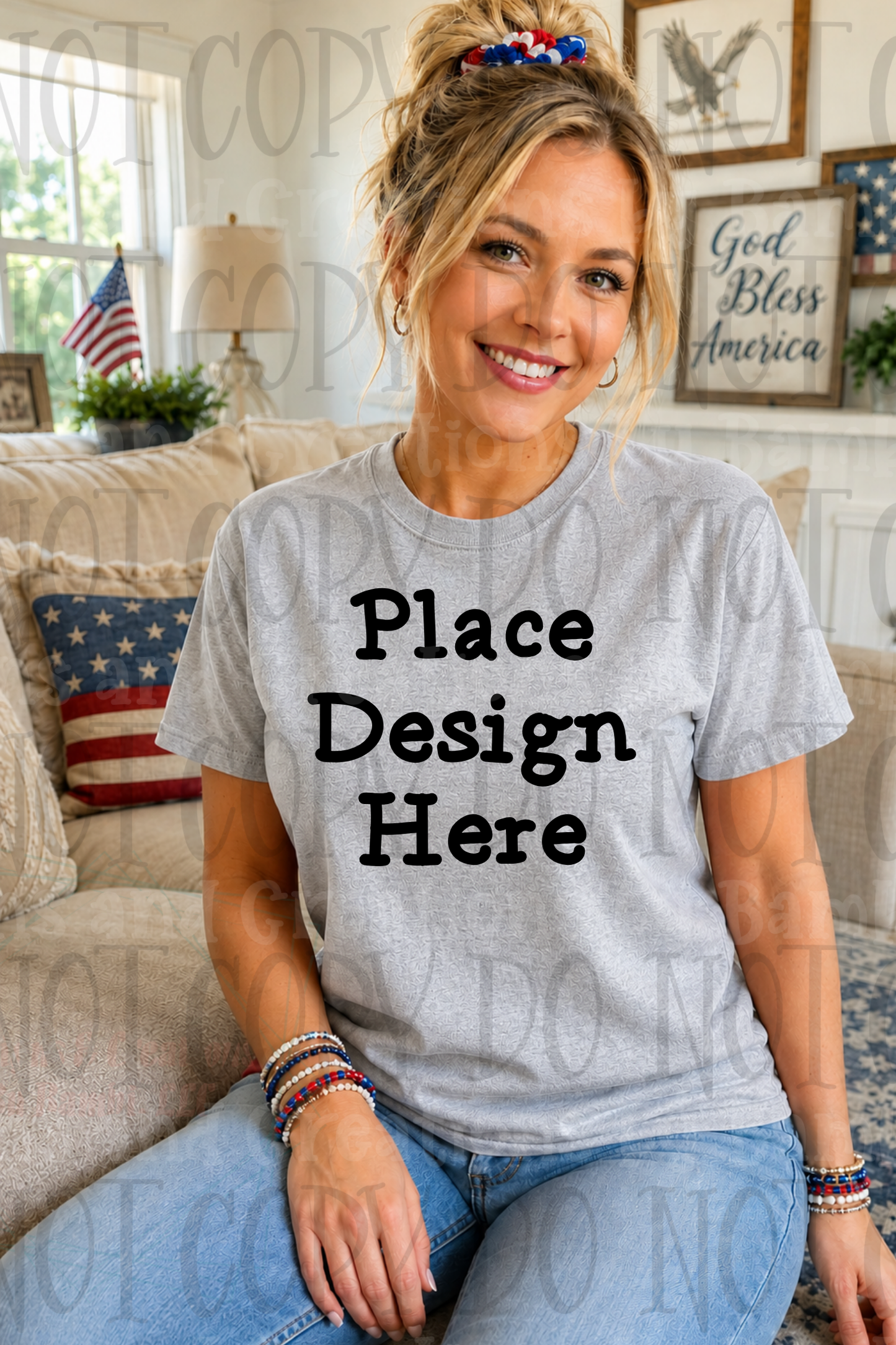 Variety of Patriotic Scenes and Theme Apparel Mock Ups (Various Brands)