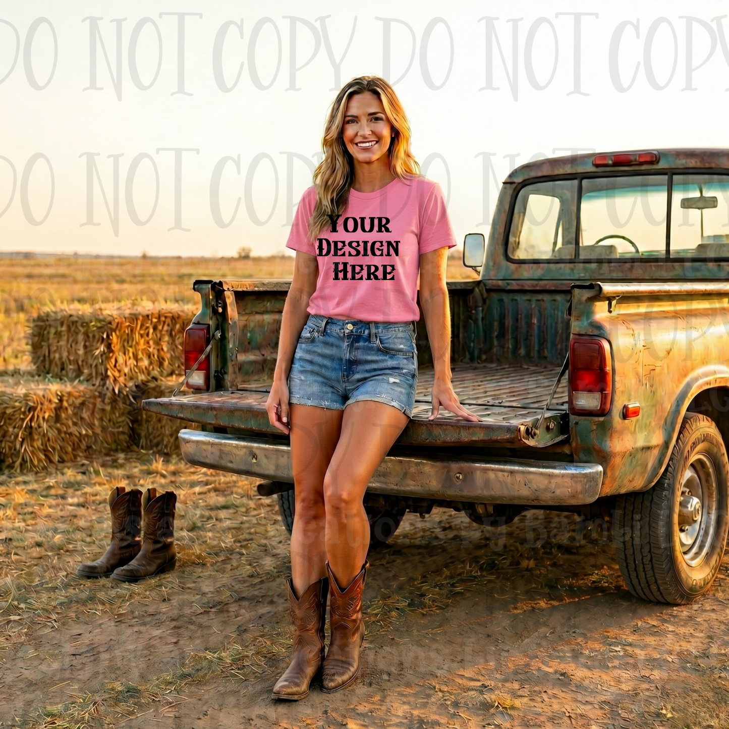 Western Mama with Truck Apparel Mock Ups (Bella Canvas and Gildan Brands)