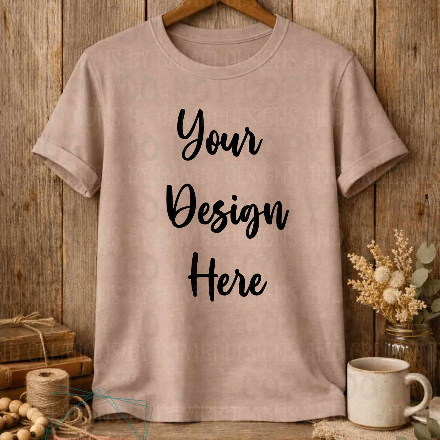 Rustic Hanging Tshirt Apparel Mock Ups