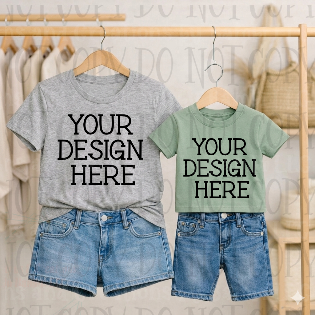 Mommy and Me Boutique Themed Apparel Mock Ups