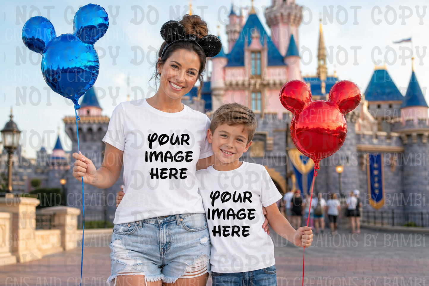 Disney Princess- Mommy and Me Gildan Apparel Mock Ups
