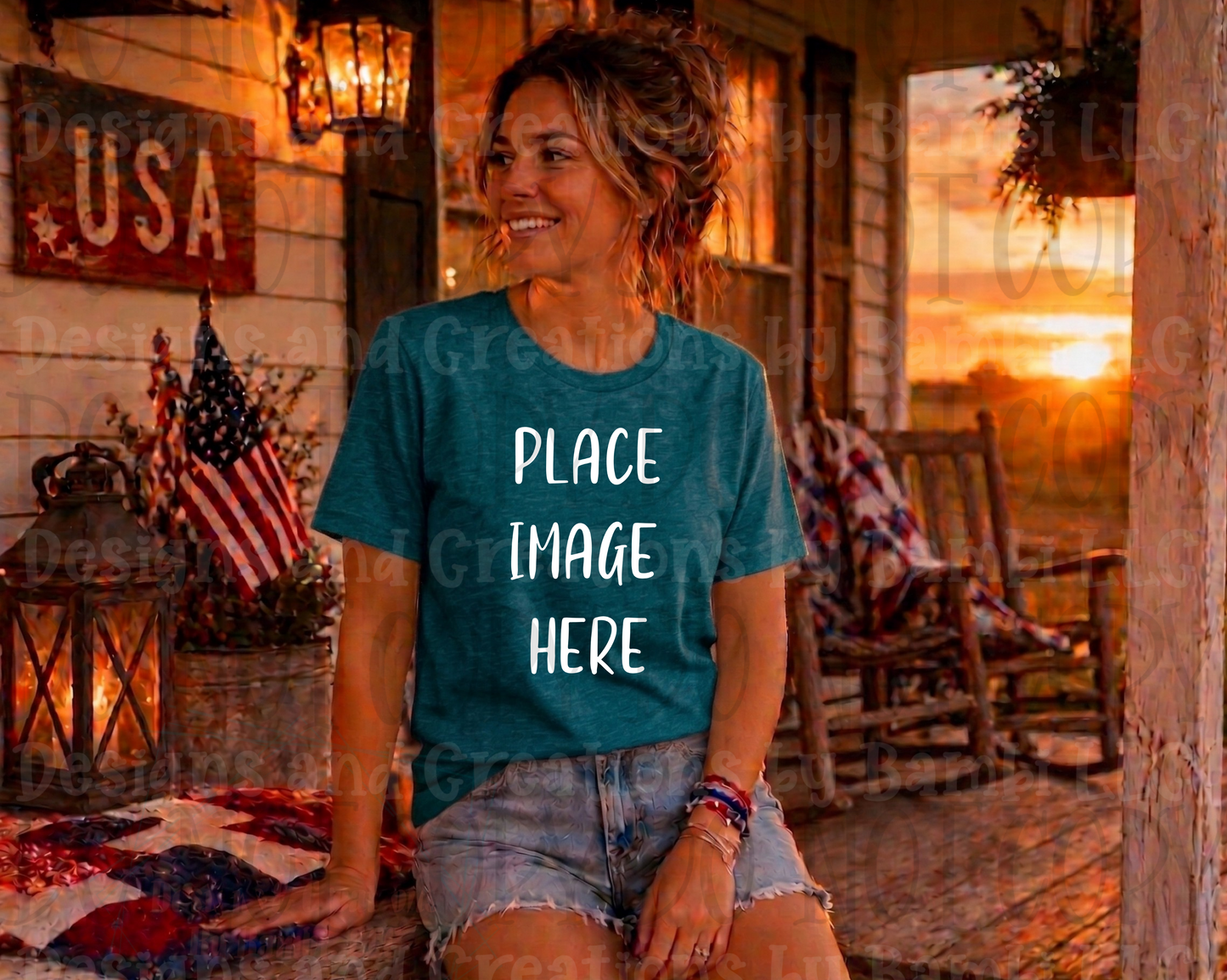 Western Mama Front Porch Sitting Apparel Mock Ups (Bella Canvas and Gildan Brand)