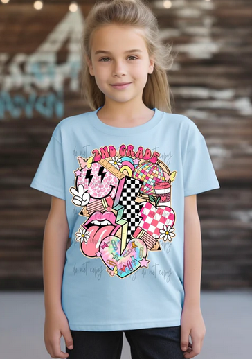 Pink Retro Grades Checkered Lightening Bolts Collection