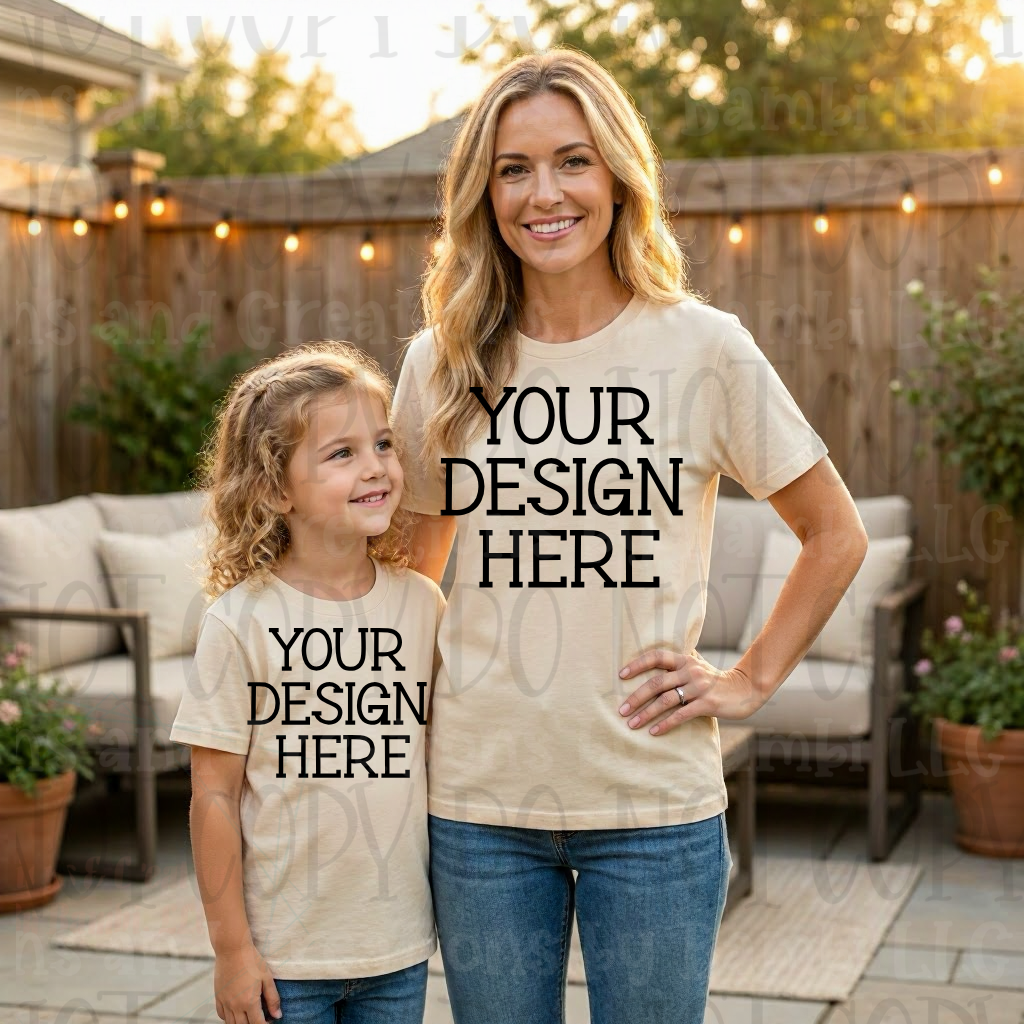 Mommy and Me Boutique Themed Apparel Mock Ups