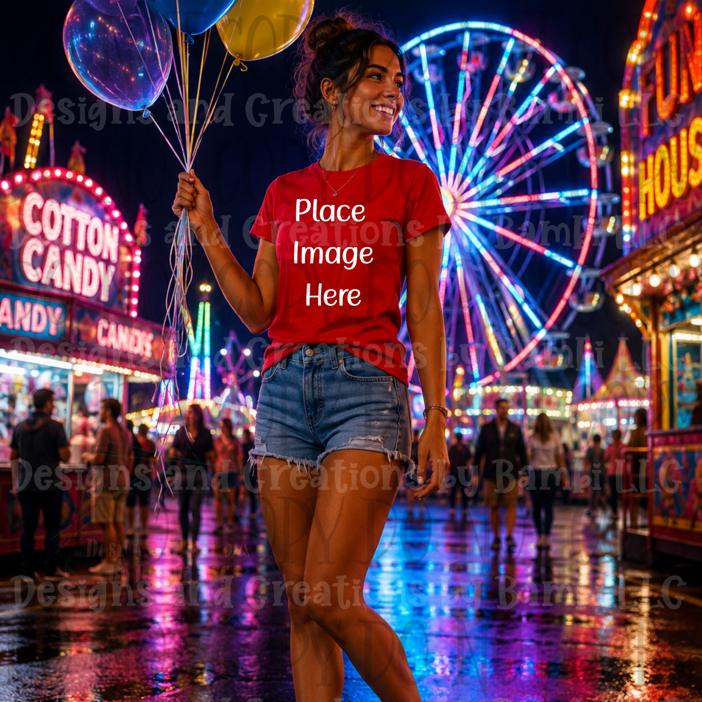 State Fair and Amusement Park Themed Apparel Mock Ups (Variety of Brands)