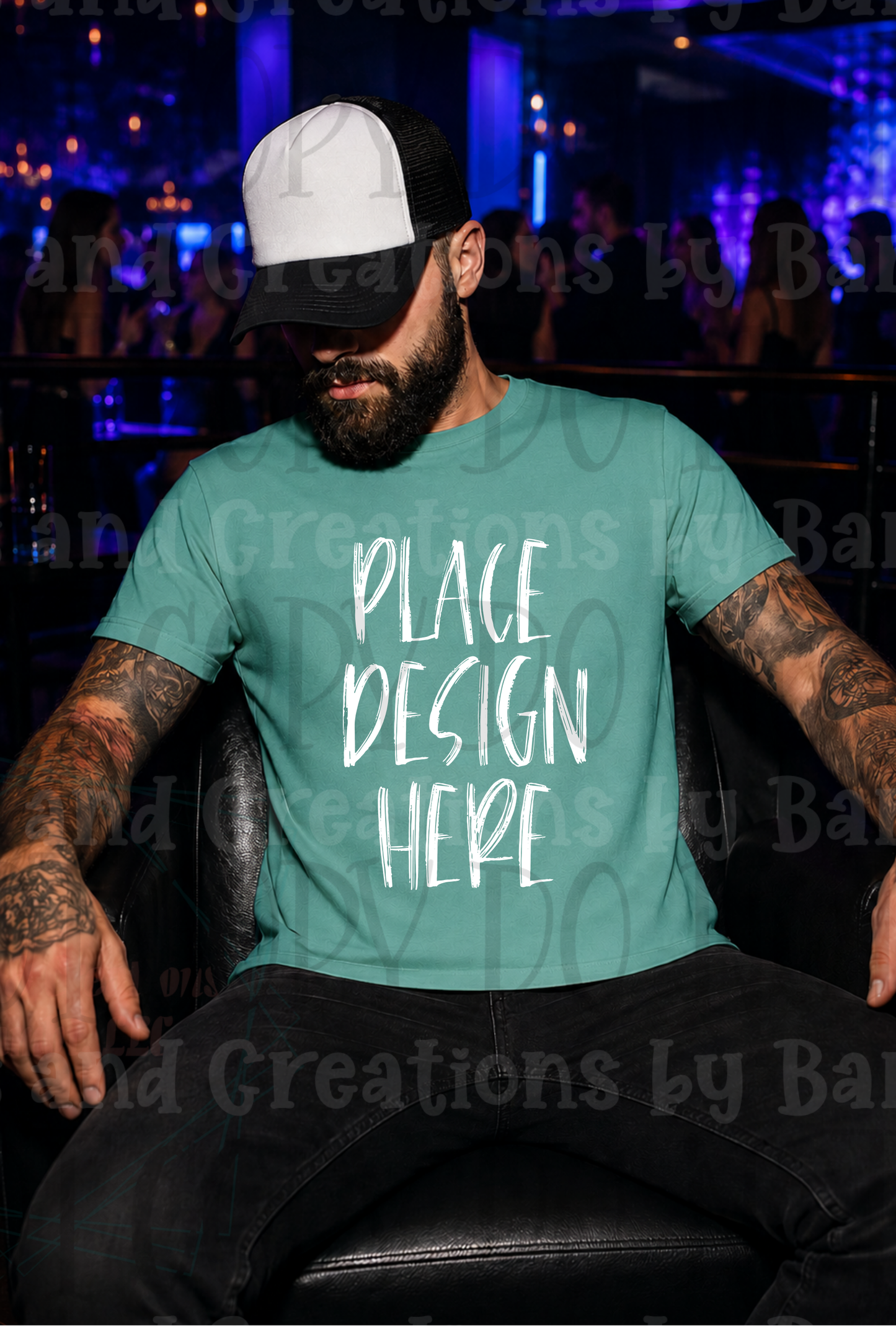 Variety of Father's Day Scene Apparel Mock Ups (Gildan Brand Only)