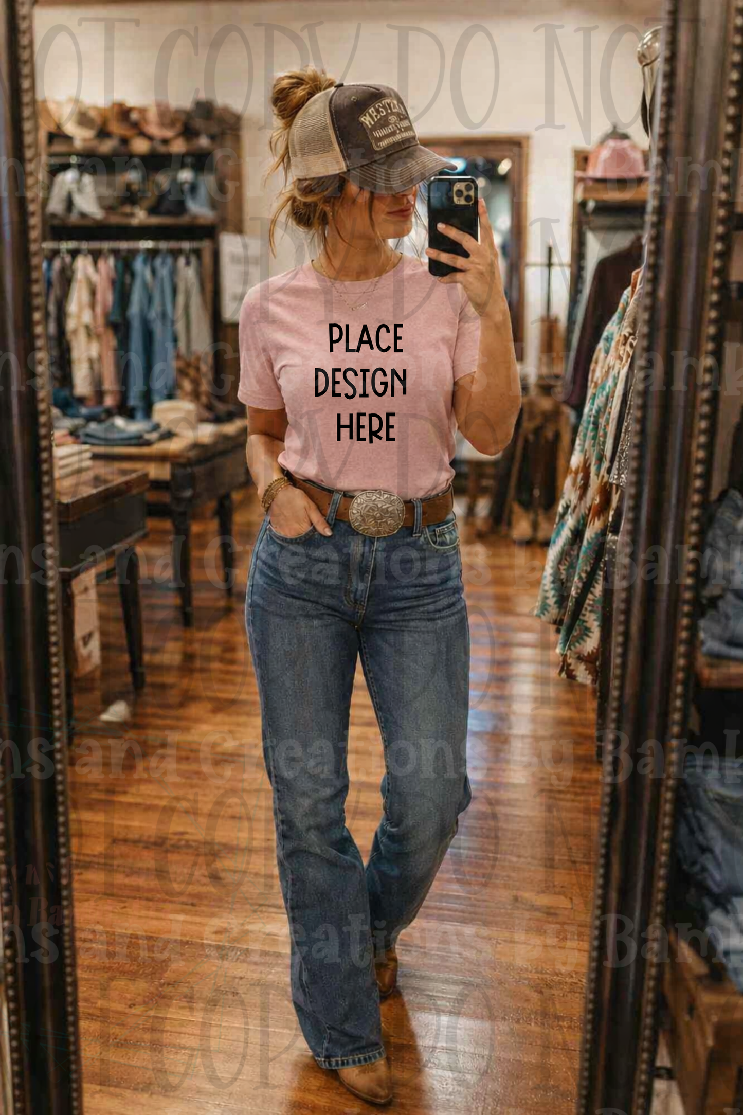 Western Mama Themed Apparel Mock Ups (Bella Canvas, Comfort Colors, and Gildan Brands)