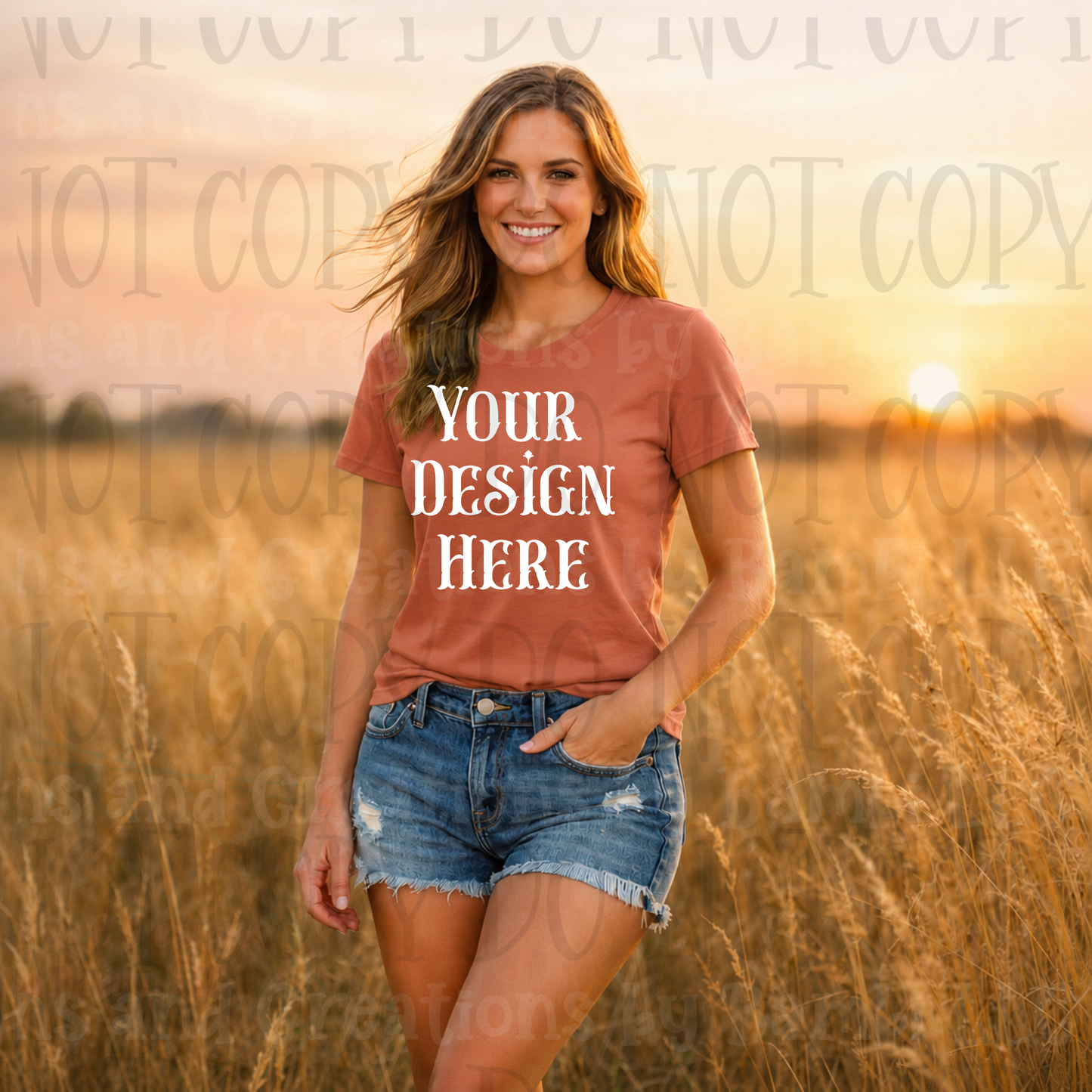 Western Mama in Fields Apparel Mock Ups (Bella Canvas, Comfort Colors, and Gildan Brands)