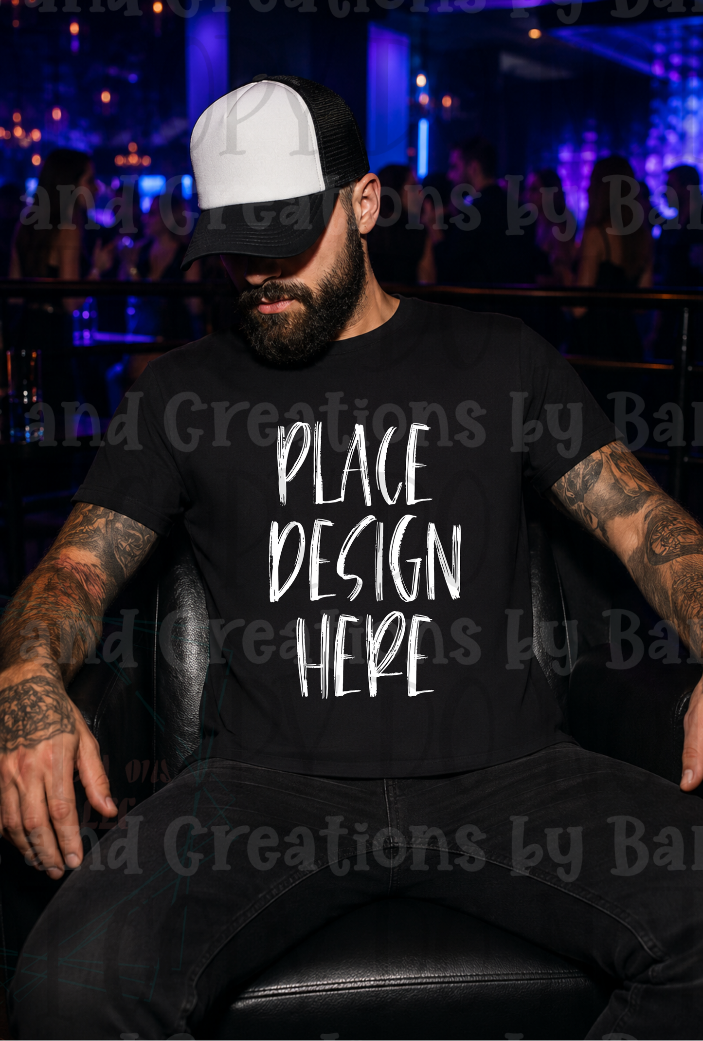 Variety of Father's Day Scene Apparel Mock Ups (Gildan Brand Only)