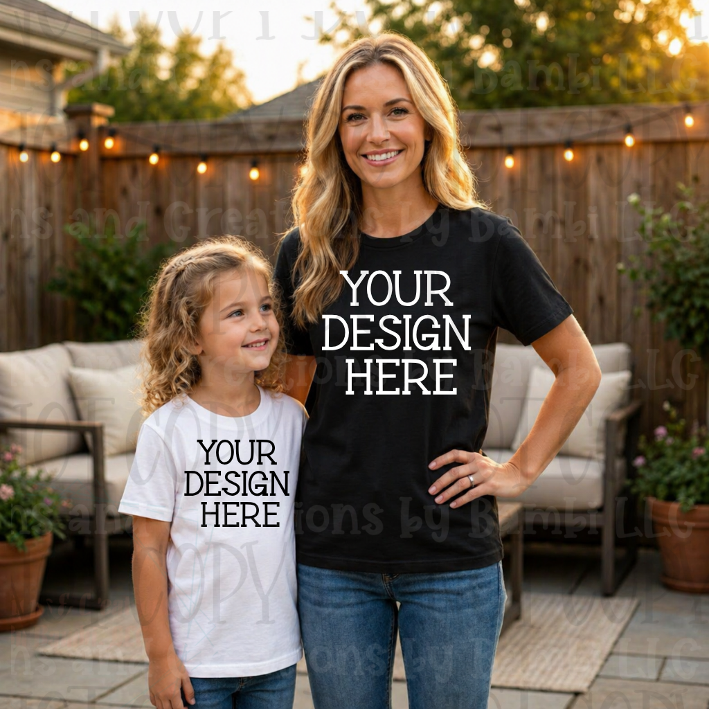 Mommy and Me Boutique Themed Apparel Mock Ups