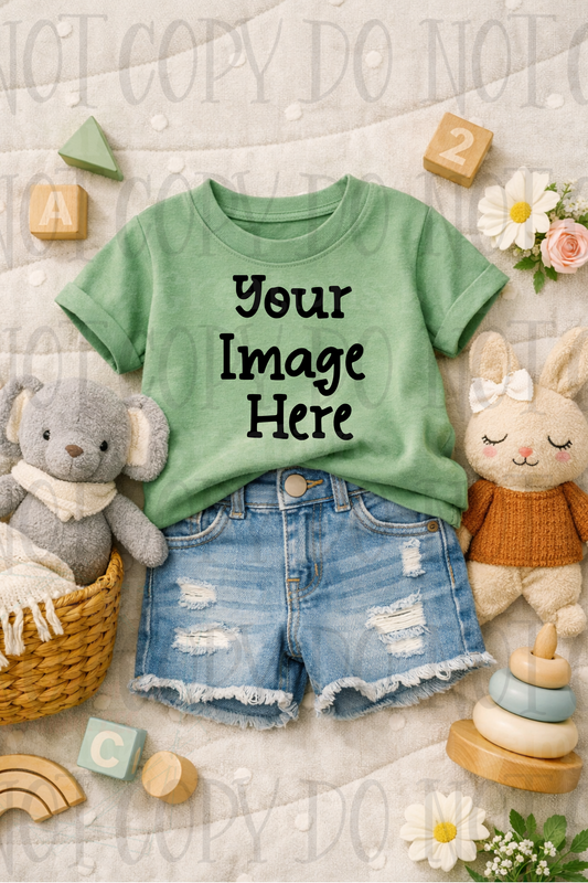 Little Girl Boutique Style Apparel Mock Ups (Gildan Brand)