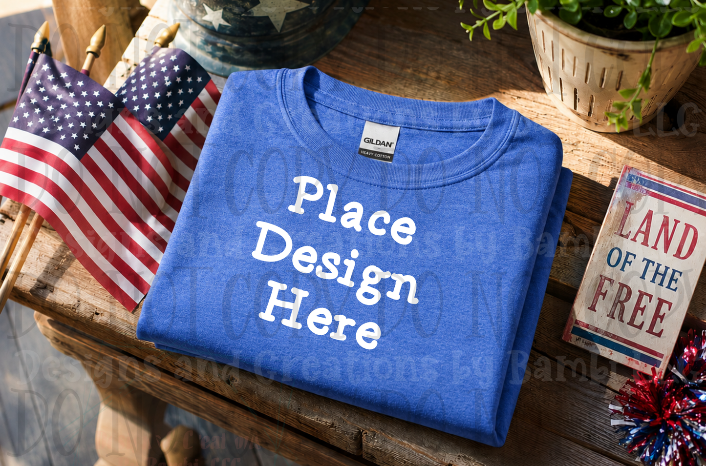 Variety of Patriotic Scenes and Theme Apparel Mock Ups (Various Brands)